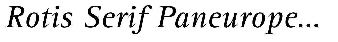 Rotis Serif Paneuropean 56 Italic
